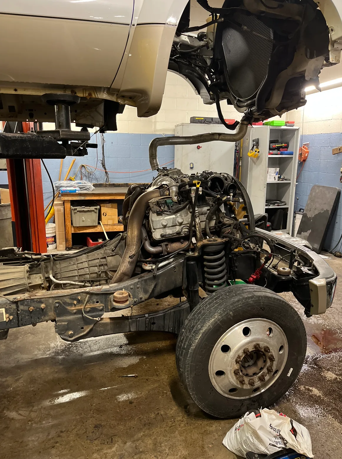 Truck frame and engine work at Mint Hill Automotive